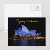 Sydney Australien Nachtzeit Postkarte (Vorne/Hinten)