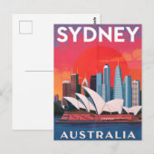 Sydney Australien Opernhaus Skyline Postkarte (Vorne/Hinten)