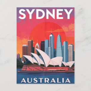 Sydney Australien Opernhaus Skyline Postkarte