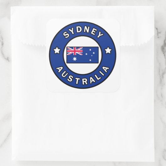 Sydney Australien Quadratischer Aufkleber (Tasche)