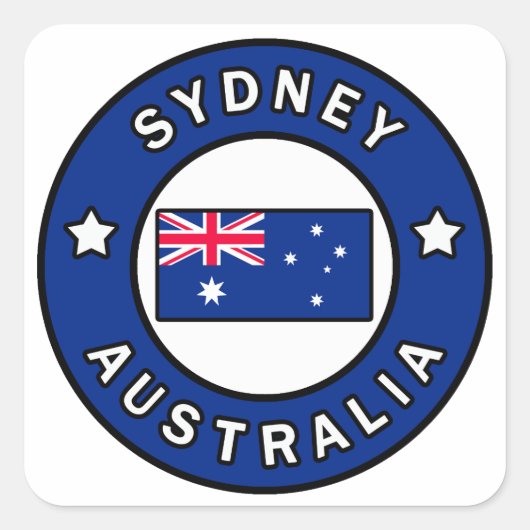 Sydney Australien Quadratischer Aufkleber (Vorderseite)