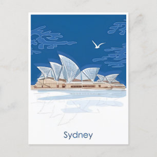 Sydney Australien Reise Kunst Vintage Postkarte