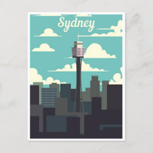 Sydney Australien Reise Kunst Vintage  Postkarte