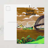 Sydney Australien Reise Postkarten Kunst, Australi (Vorne/Hinten)