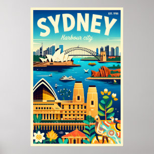 Sydney Australien Retro-Reiseposter-Kunst Poster