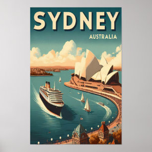Sydney Australien Retro-Reiseposter Poster