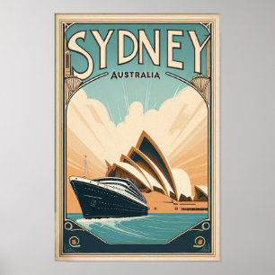 Sydney Australien Retro-Reiseposter Poster
