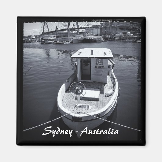 Sydney - Australien, Schiff, Brücke (Kühlschrankma Magnet (Vorne)