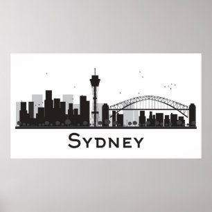 Sydney, Australien   schwarze u. weiße Poster
