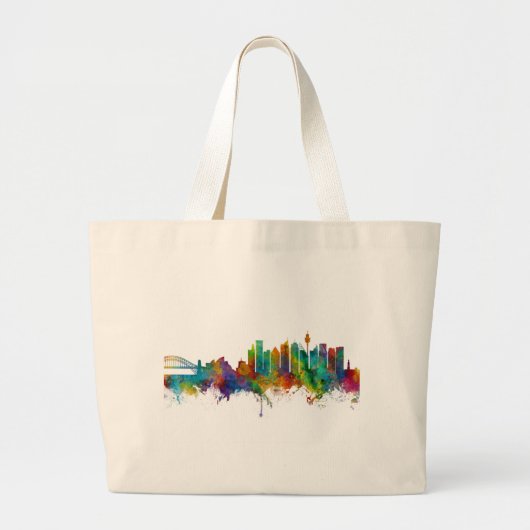 Sydney Australien Skyline Jumbo Stoffbeutel (Vorne)