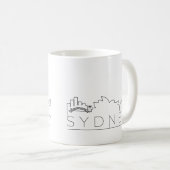 Sydney Australien | Stilisierte City Skyline Kaffeetasse (VorderseiteRechts)