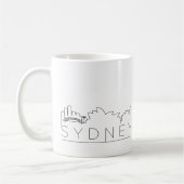 Sydney Australien | Stilisierte City Skyline Kaffeetasse (Links)