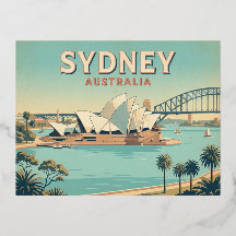 Sydney Australien Vintage-Reisepostkarte |
