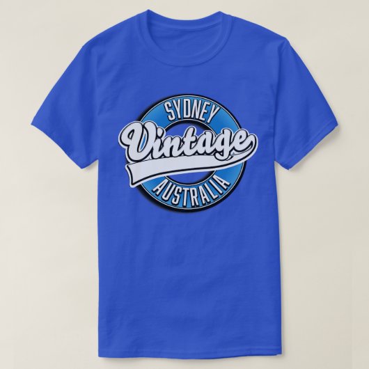 Sydney Australien Vintager Stil T-Shirt (Design vorne)