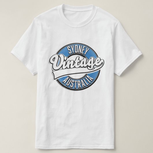 Sydney Australien Vintages Logo T-Shirt (Design vorne)