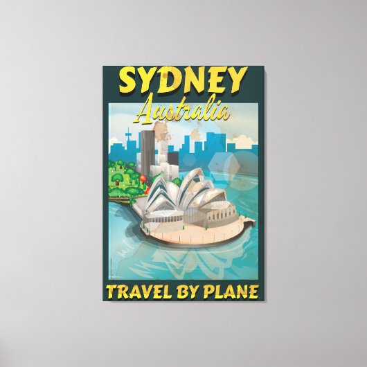 Sydney, Australiens Vintage Reiseplakat Leinwanddruck (Vorderseite)