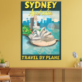 Sydney, Australiens Vintage Reiseplakat Leinwanddruck (Insitu (Wohnzimmer))