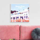 Sydney Balmoral Beach Rettro Bathers Pavillion Leinwanddruck (Insitu (Wohnzimmer))