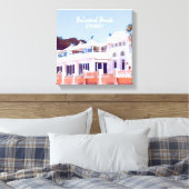 Sydney Balmoral Beach Rettro Bathers Pavillion Leinwanddruck (Insitu (Schlafzimmer))