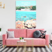 Sydney Balmoral Beach Rettro Bathers Pavillion Leinwanddruck (Insitu (Wohnzimmer))