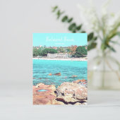 Sydney Balmoral Beach Rettro Bathers Pavillion Postkarte (Stehend Vorderseite)