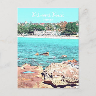 Sydney Balmoral Beach Rettro Bathers Pavillion Postkarte