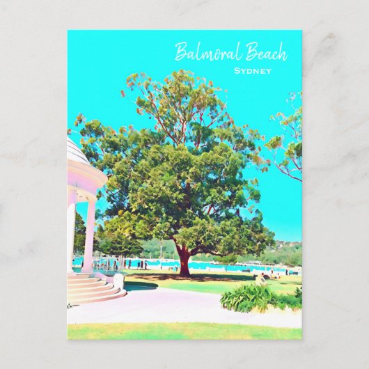 Sydney Balmoral Beach white Rotunda Postkarte (Vorderseite)