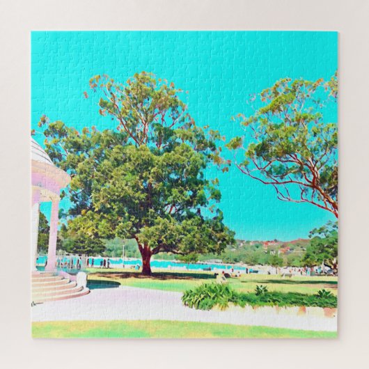 Sydney Balmoral Beach white Rotunda Puzzle (Vertikal)