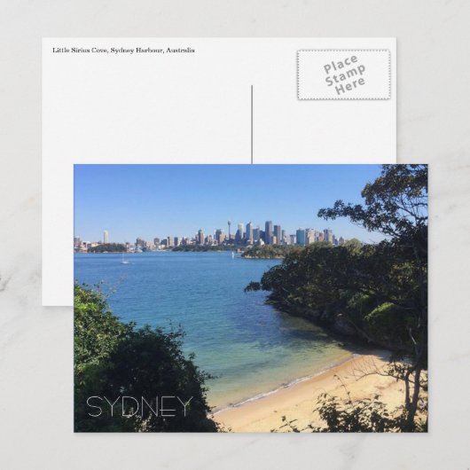 Sydney Beach Skyline Postkarte (Vorne/Hinten)