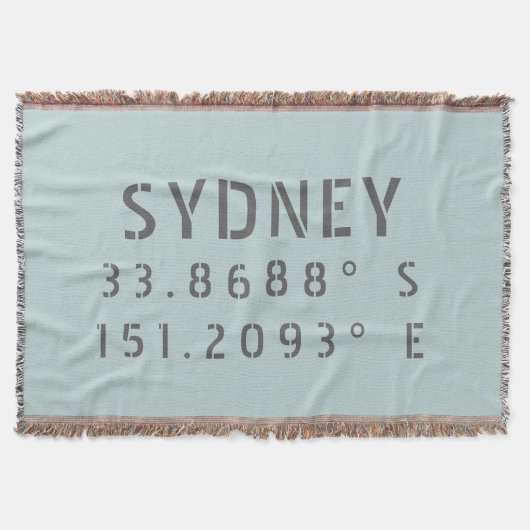 Sydney Breite und Länge Decke (Vorderseite)
