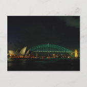 Sydney Bridge and Opera House at night, Australien Postkarte (Vorderseite)