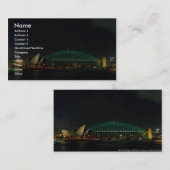 Sydney Bridge and Opera House at night, Australien Visitenkarte (Vorne/Hinten)