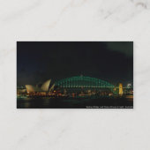 Sydney Bridge and Opera House at night, Australien Visitenkarte (Rückseite)
