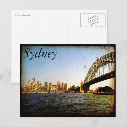 Sydney Bridge Classic Postkarte (Vorne/Hinten)