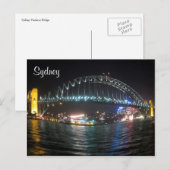 Sydney Bridge Fisheye Postkarte (Vorne/Hinten)