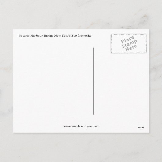Sydney-Brücke Feiertagspostkarte (Rückseite)