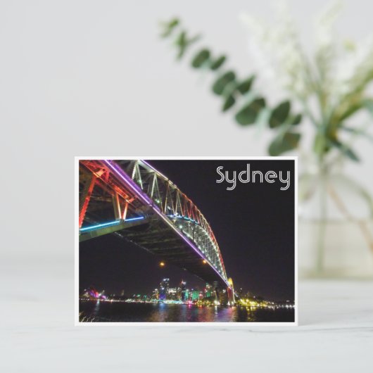 Sydney-Brücke lebendig Postkarte (Stehend Vorderseite)