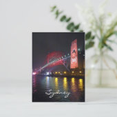 Sydney-Brücke (rot) Postkarte (Stehend Vorderseite)