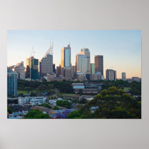 Sydney Business Center Wolkenkratzer Poster