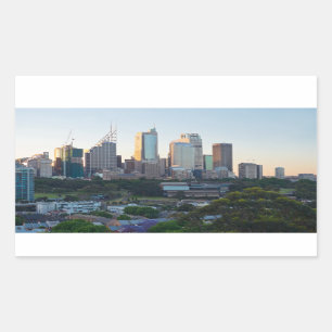 Sydney Business Center Wolkenkratzer Rechteckiger Aufkleber
