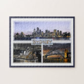 Sydney by Night - Australien - Mosaik - Puzzle (Horizontal)