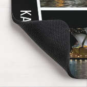 Sydney by Night, Australien, Schwarz Personalisier Mousepad (Ecke)