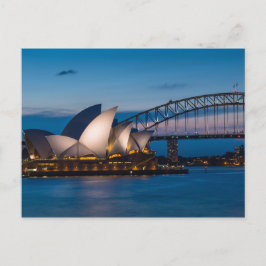 Sydney City at night, Australien Postkarte
