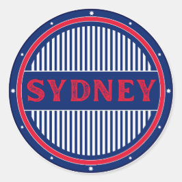 Sydney City Pride Emblem – Australian Identity Runder Aufkleber
