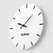 Sydney City Time Zone Newsroom Wall Große Wanduhr (Winkel)