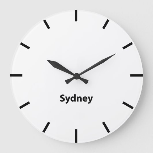 Sydney City Time Zone Newsroom Wall Große Wanduhr (Vorderseite)