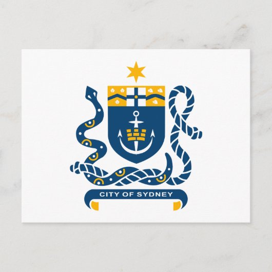Sydney Coat of Arms Postcard Postkarte (Vorderseite)