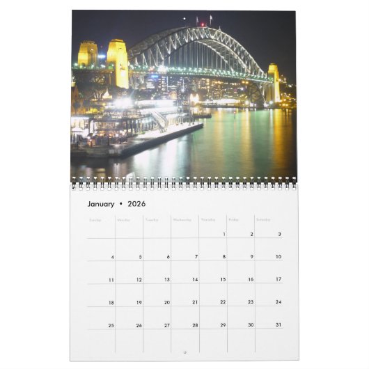 Sydney Coathanger Kalender (Jan 2026)