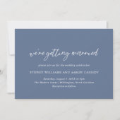 Sydney Dusty Blue Modern Wedding Einladung (Vorderseite)