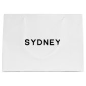 Sydney Elegante Geschenktasche in Schwarz und Weiß Große Geschenktüte (Vorderseite)
